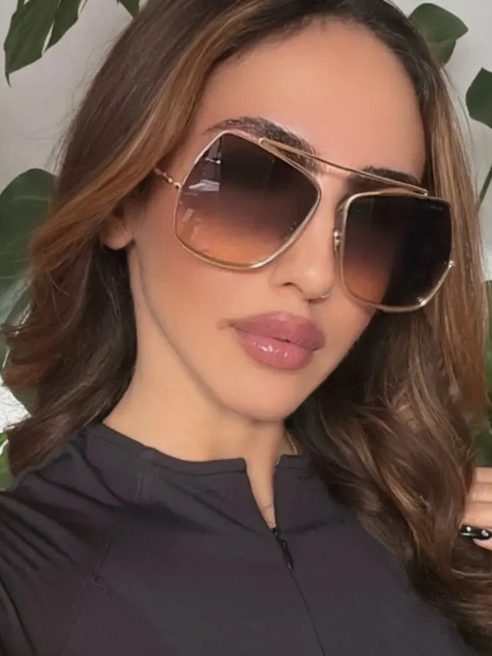 MAX MARA Max Mara 32013 Longarone Sunglasses Brown and Gold NWT